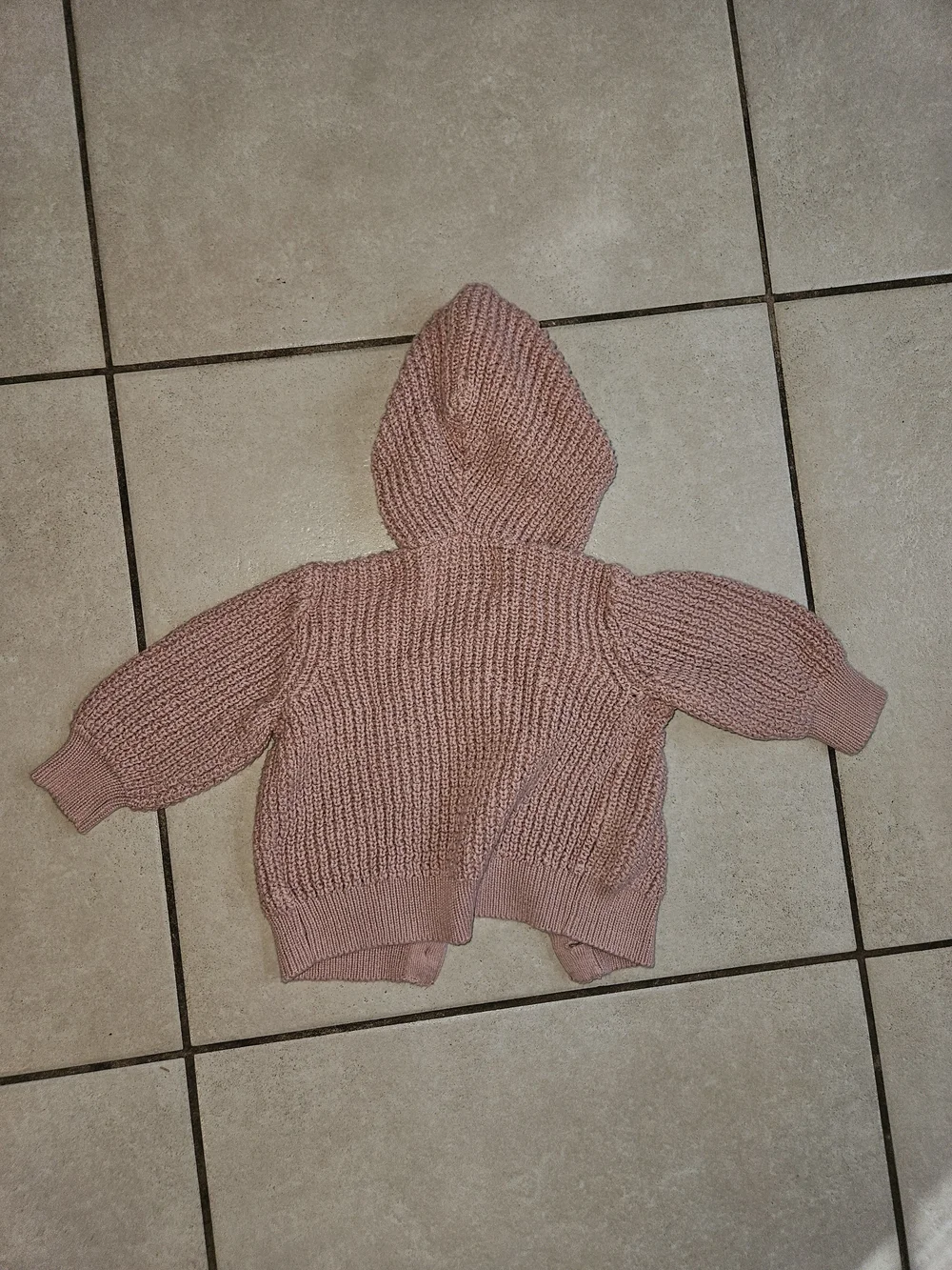 Old Navy Dusty Rose Hooded Knit Cardigan